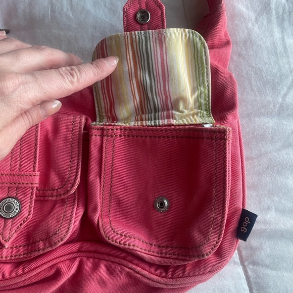 GAP Y2K Pink Denim Pocket Mini Shoulder Bag Barbiecore Bratz Girly Gilmore Girls - Picture 4 of 9